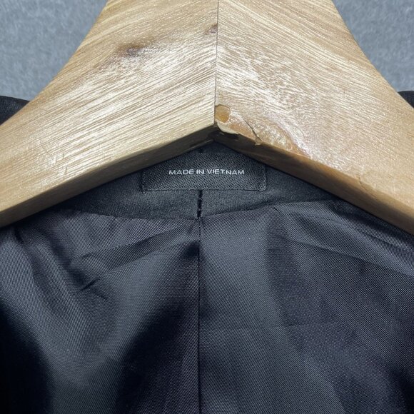 JF J.Ferrar Slim Fit 36 Regular Black Jacquard Tuxedo Blazer - Picture 3 of 8